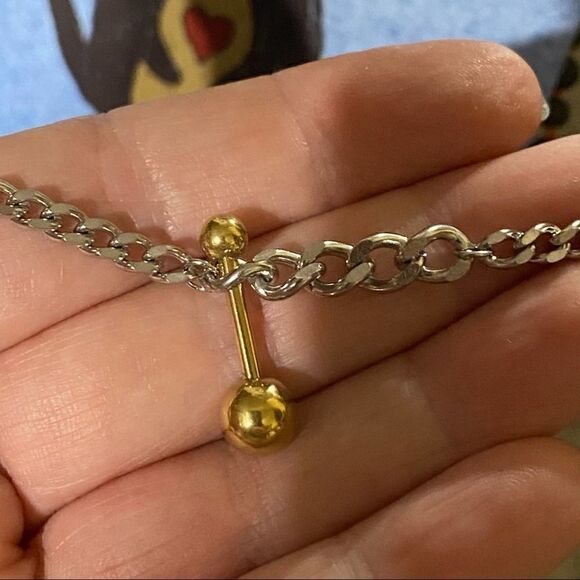 Titanium Steel Hip Hop Chain Link Bracelet 18k Plated - Picture 2 of 4